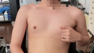 Twink Jerks Off with Explosive Cumshot