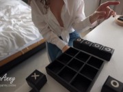 My stepsister deliberately lost the game of stripping to seduce me👀 1/16