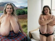 Alice is getting bigger and heavier. She swings those fat tits around and claps them. 10/16