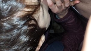 Young uncut boy goes public cruising into the woods and gets his mouth filled with male dick, cum