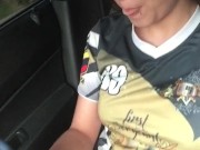 beautiful blonde has a hot video call with her boyfriend and gets naked in the uber