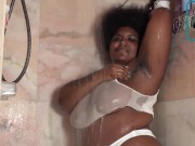 Bushy Queen Pisses All Over My Natural Body 10/16