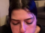 Me provocó jugando en tanga y me tuvo que hacer una mamada con mucha saliva 15/16