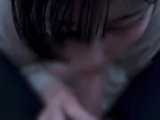 口の中に大量に射精されるショートヘア女子♡bloujob cuminmouth 4/16