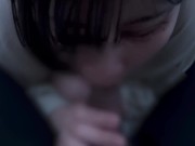 口の中に大量に射精されるショートヘア女子♡bloujob cuminmouth 7/16