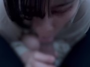 口の中に大量に射精されるショートヘア女子♡bloujob cuminmouth 8/16