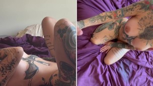 Me cogí una chica tatuada de tijuana en su cama