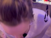 i suck his cock and swallow his cum while he watches porhnub 10/16