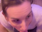 i suck his cock and swallow his cum while he watches porhnub 2/16