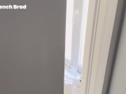 I sneak into her hotel room to watch her in the shower, she sees me and makes me fuck her like a slu