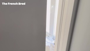 I sneak into her hotel room to watch her in the shower, she sees me and makes me fuck her like a slu