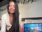 My hot stepsister doesn't let me play quietly and makes me cum 11/16