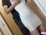 新人巨乳のキャバ嬢をお持ち帰りしてシャワーも浴びずに玄関で生挿入立ちバック-日本人/素人カップル/個人撮影/変態 2/16