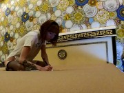 Short Haired Redhead College Amateur Girl in Porn Casting fills out some Forms without Underwear and No Bra 13/16