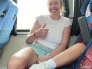 Risky! Girl Cums on Public Bus with Vibrator 5/16