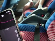 Risky! Girl Cums on Public Bus with Vibrator 6/16