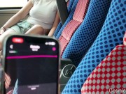 Risky! Girl Cums on Public Bus with Vibrator 9/16