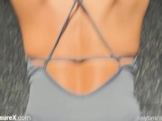 Naughty Gym Quickie: Blowjob Turns into Bathroom Bang 7/16