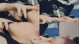 MOMMY LEttING DADDY BLoW CIGaRETTE SMoKE CLOuDS ON HeR PERFECT NiPPLES