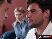 Sexy Threesome With Two Bisexual Men And Hot Wife 3/16