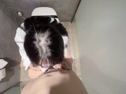 羞耻系列第一部，在公共卫生间极度高跟诱惑大胆露出性爱！完整版请关注我的fansly或推特进电报群哦！ 4/16