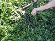 I fucked a village girl neighbor in a barn while no one saw - IkaSmokS