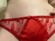 Filthy teen tries on  panties 13/16