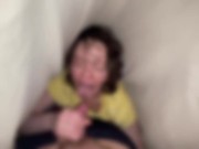 Slutty Step Sis Gives Surprise Sloppy BJ & Deepthroat 15/16