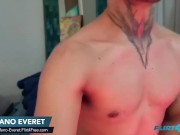 Stefano Everet on Flirt4Free - Big Dicked Goth Jerks Off While Fingering His Tight Asshole 3/16