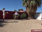 A hot game of strip volleyball with two hot babes 2/16
