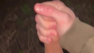 jerking off in the park a dick so hot it's smoking
