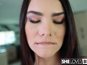 The slutty diva bends over the couch to flaunt her delectable ass before running her fingers across her holes as if tempting 6/16