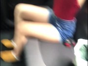 Caleña combs her hair and changes her clothes in the back seat of the Uber 3/16