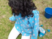 I find a lady on my land taking what is not hers