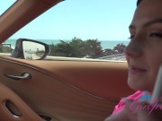 Vacation fun, taking amateur Serena Hill to the beach getting a blowjob and playing with her in the 15/16
