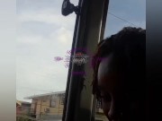 Going commando. No panties in public slut walk creampie