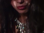 Solo performance of sexy maniac Anoushka E with glass dildo! 15/16