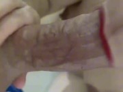 Latin milf spying on her stepson as he jerks off and wants to cum in his mouth 14/16