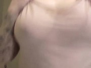 Bouncing my big round breasts in sheer lingerie 13/16