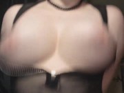 Bouncing my big round breasts in sheer lingerie 7/16