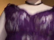 Bouncing my big round breasts in sheer lingerie 8/16