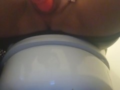 Big clit and dildo after pussy pumping!!!