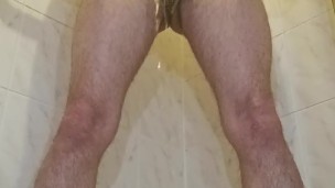 Pissing in a thong panties