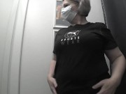 In the fitting room I try on T-shirts. 11/16