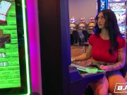 BJRAW Picking up and throat fucking busty brunette Luna Baby in Vegas! 1/16