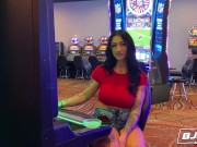 BJRAW Picking up and throat fucking busty brunette Luna Baby in Vegas! 2/16