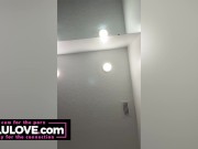 Big boobs babe striptease naked mirror selfie, gray hair GILF wig, vocal warmups, closeup pussy before after sex - Lelu Love 10/16