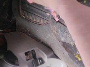 Pedal pumping on soft creamy cupcake icing on my trucks break pedal 8/16