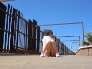 Lots of pee from a horny chick 4/16