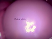 Camera in Vagina, Cervix POV, Tiny Cucked by Giant ‘Couple’, Cum in Condom and Creampie - Full Clip 13/16